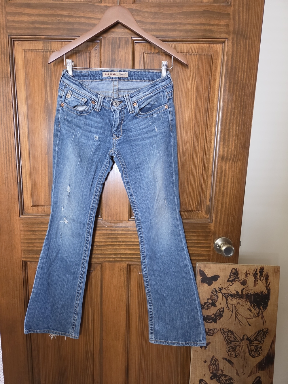 Big Star Blue Flared Jeans with Light Distressing 27x29